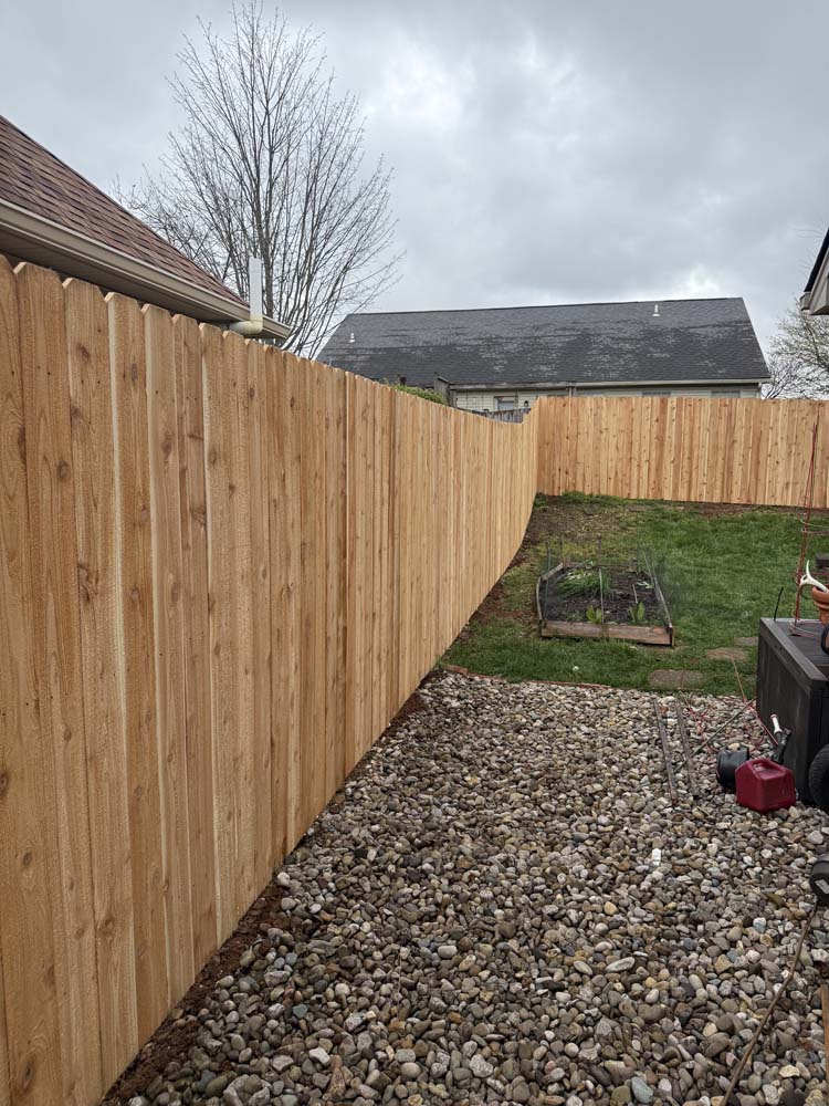 Privacy Fences Built Like They’re Our Own - Roark Fencing Wooden Privacy fence completed by Roark Fencing.